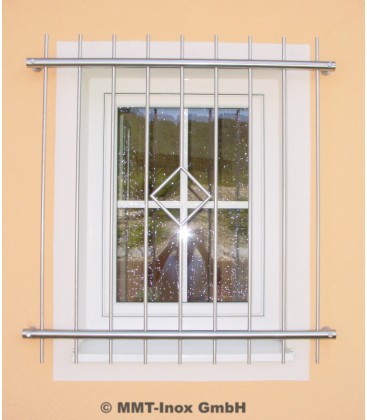 Fenstergitter Edelstahl mit Raute 2400mm x 1000mm